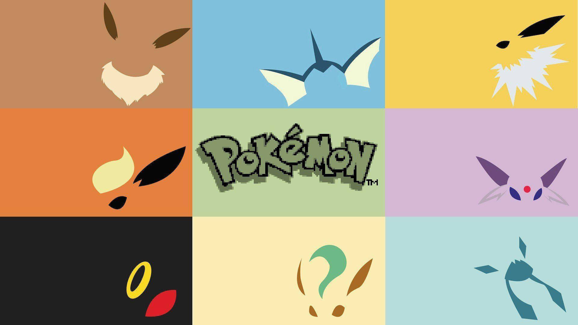 Minimalist Pokemon Collage Featuring Flareon Background