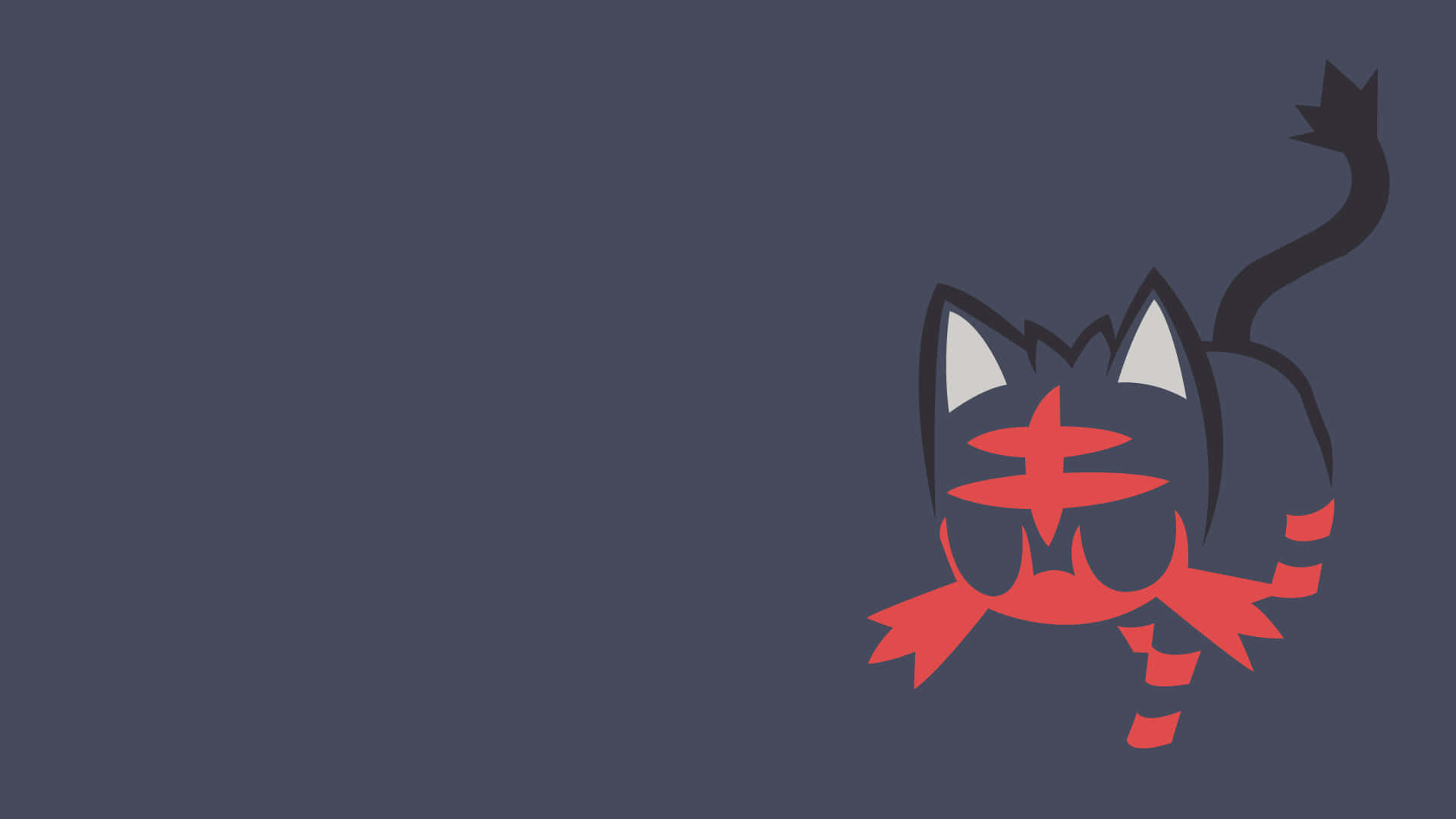 Minimalist Pokemon Sun And Moon Litten Background