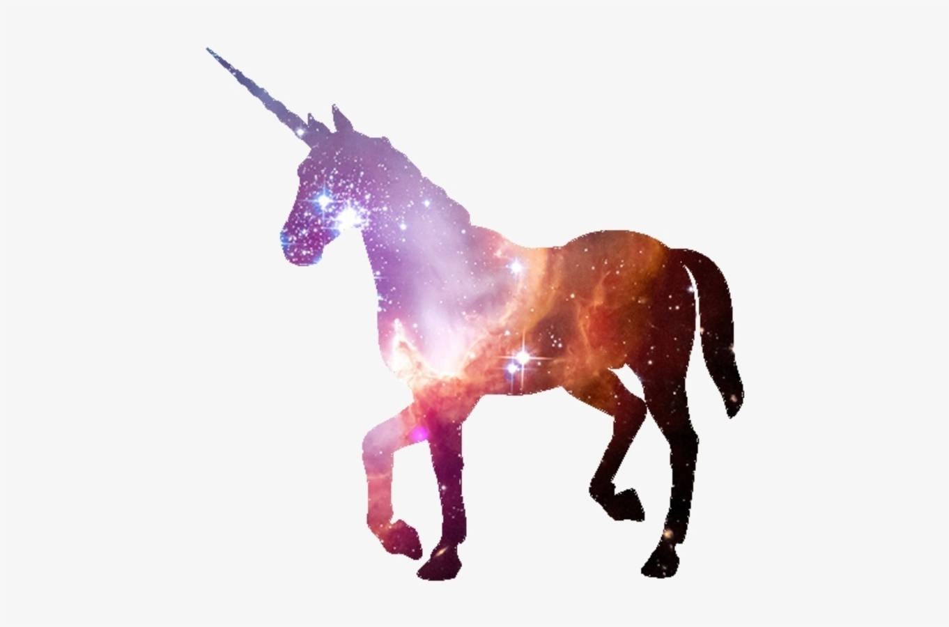 Minimalist Purple And Brown Galaxy Unicorn Background