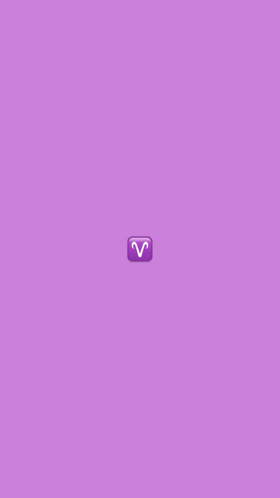 Minimalist Purple Aries Astrology Emoji Background