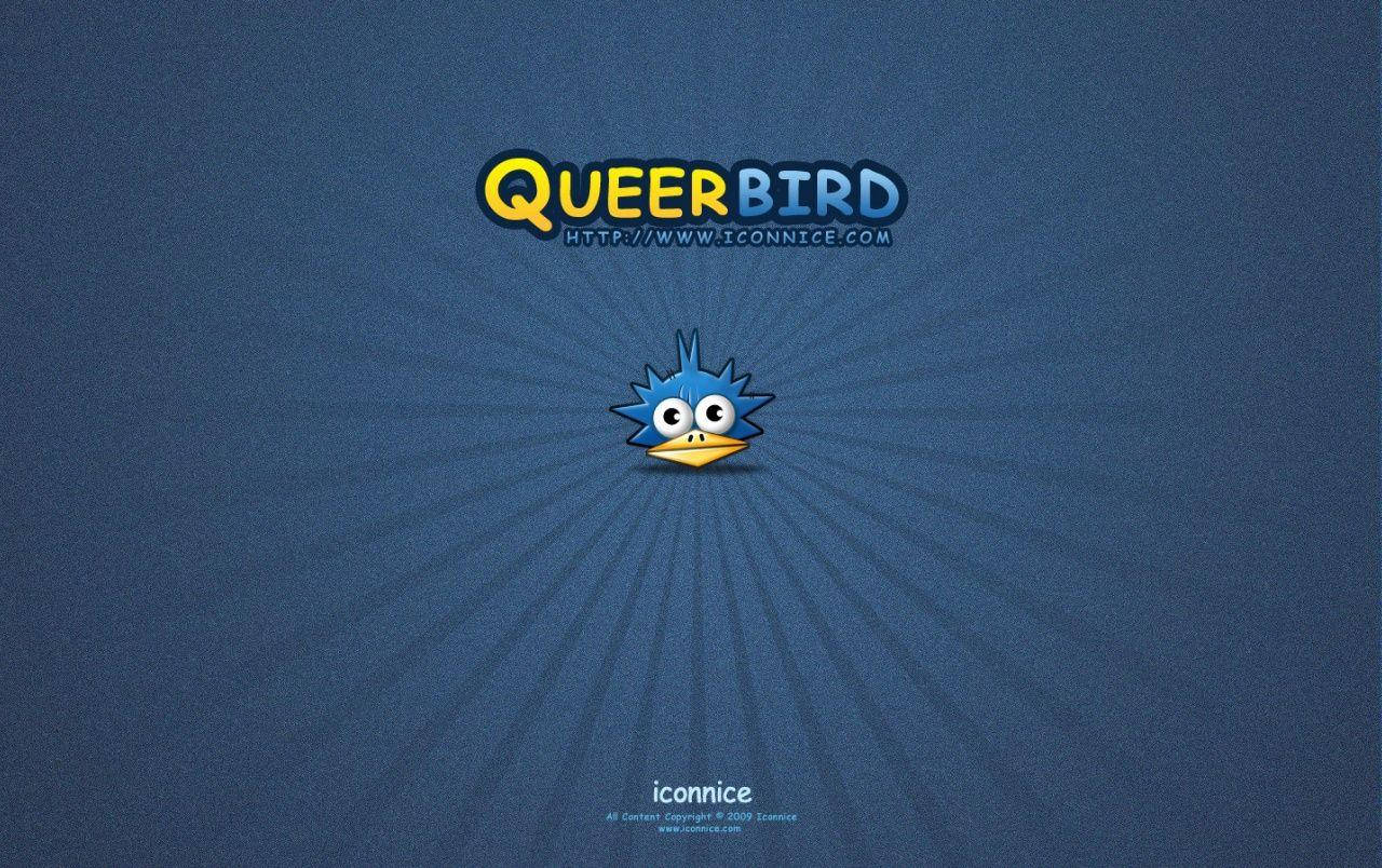 Minimalist Queer Bird Artwork Background