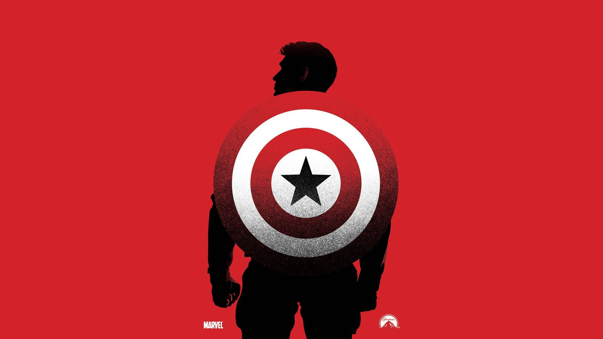 Minimalist Red Captain America Background