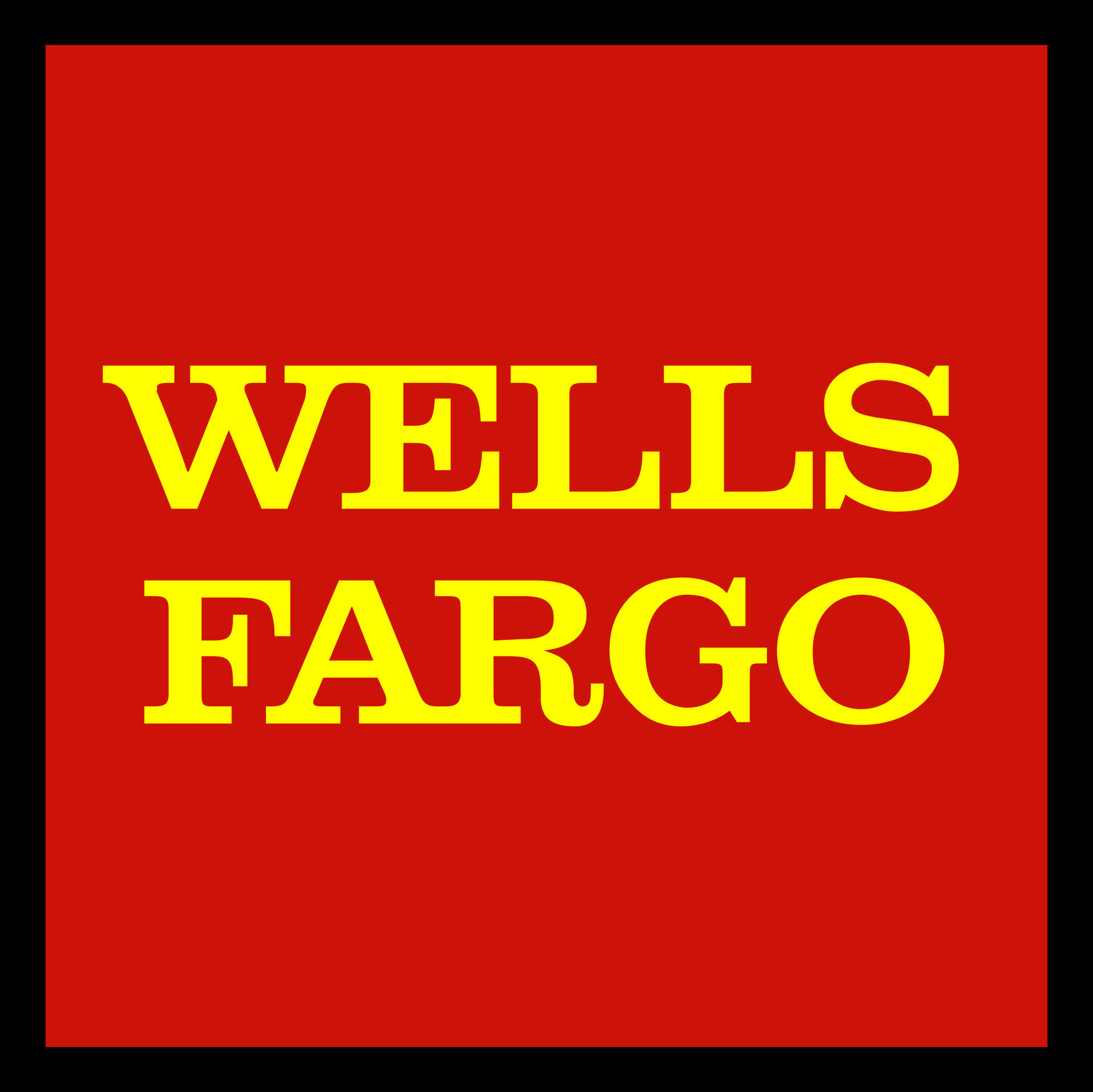 Minimalist Red Wells Fargo Logo