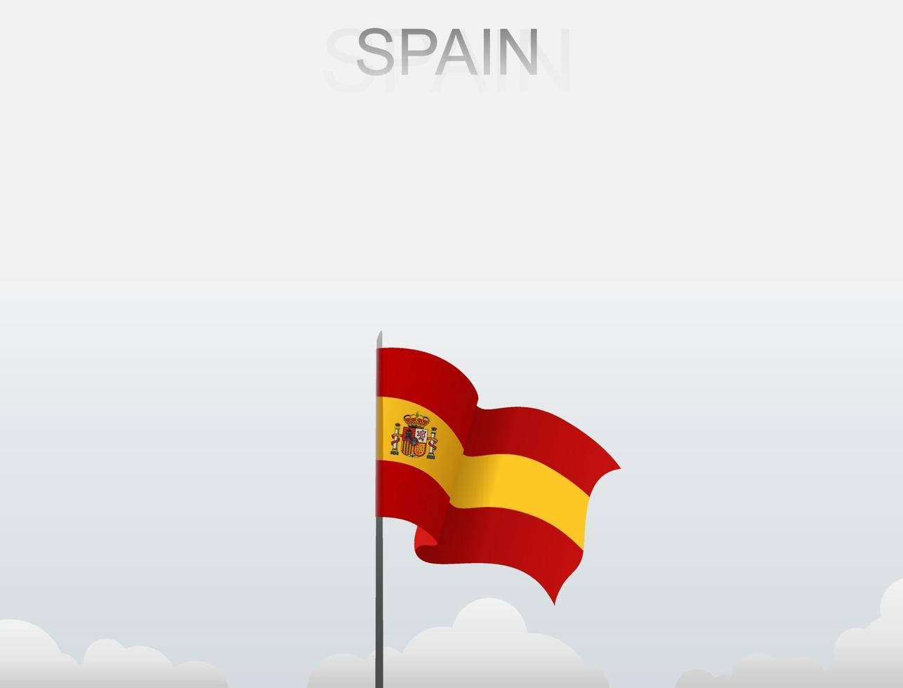 Minimalist Red Yellow Spain Flag Vector Background