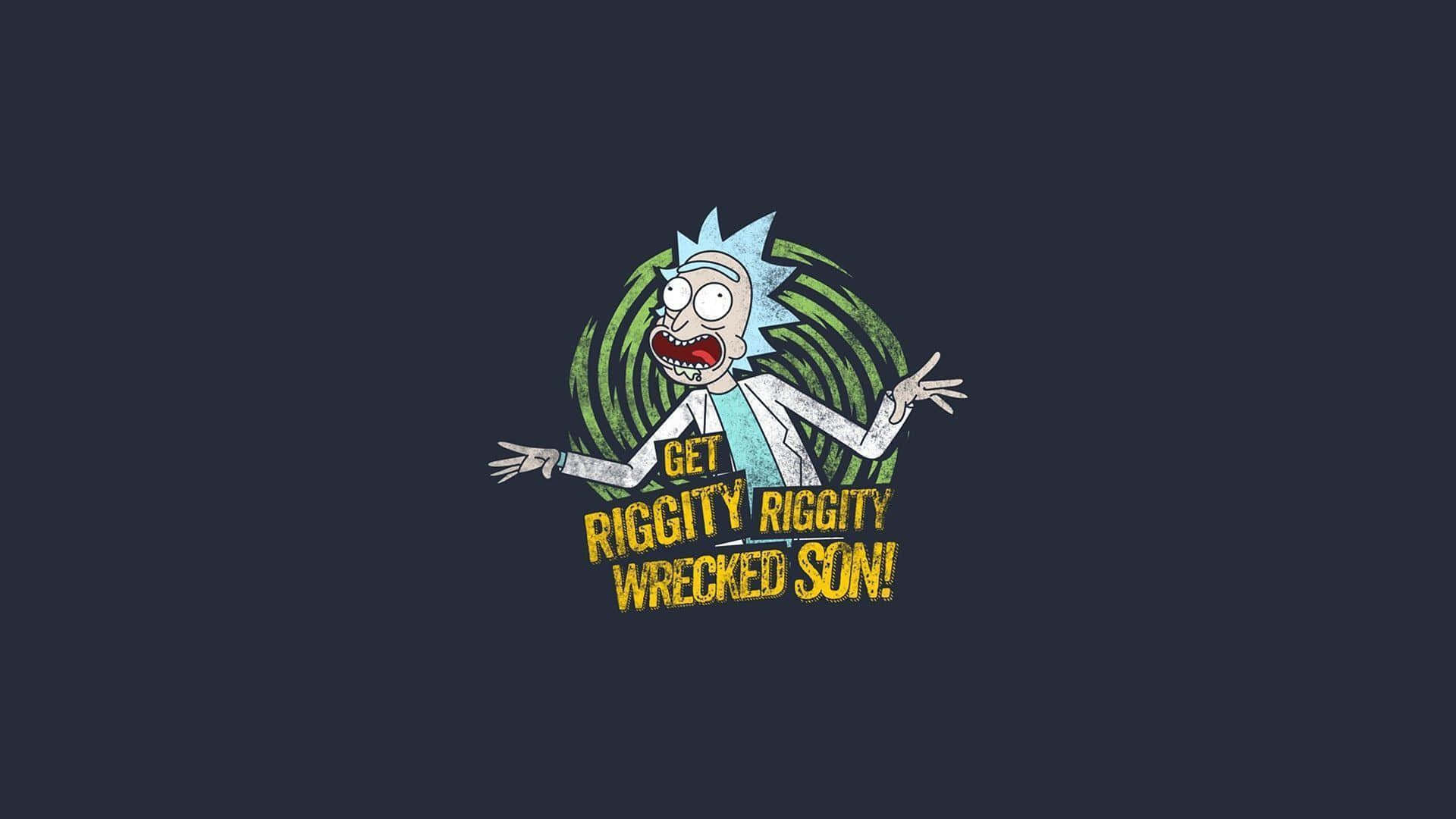 Minimalist Rick And Morty 1920x1080 Background