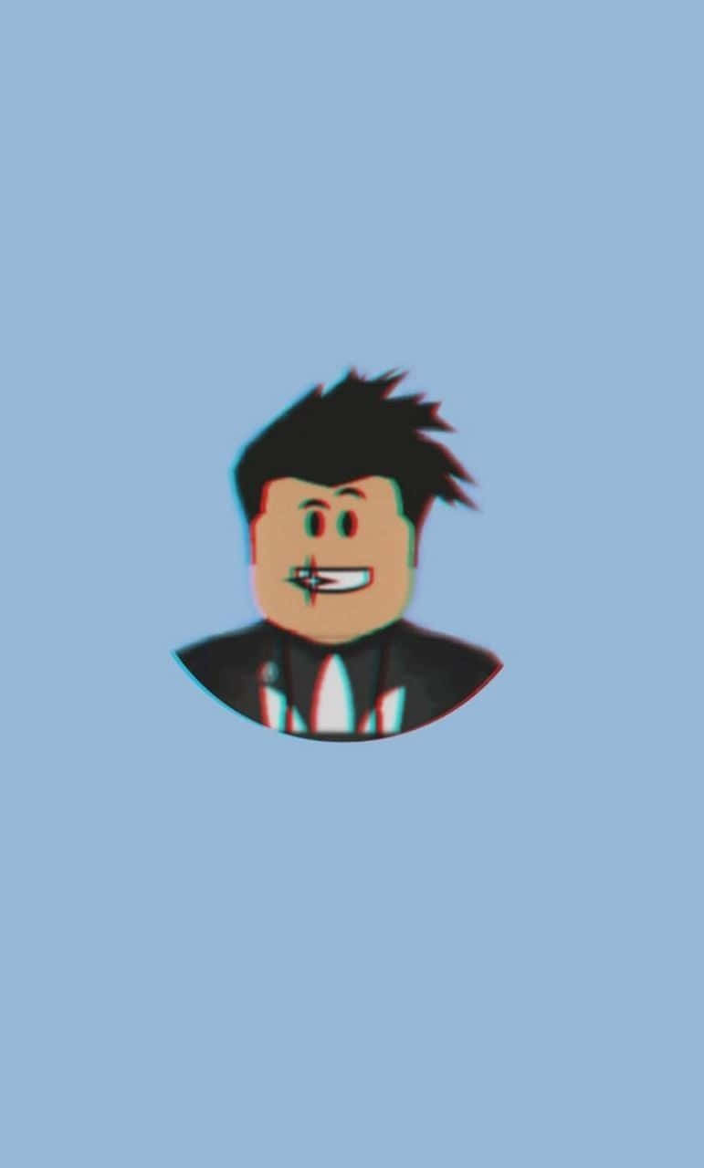 Minimalist Roblox Blue Boy Character Background