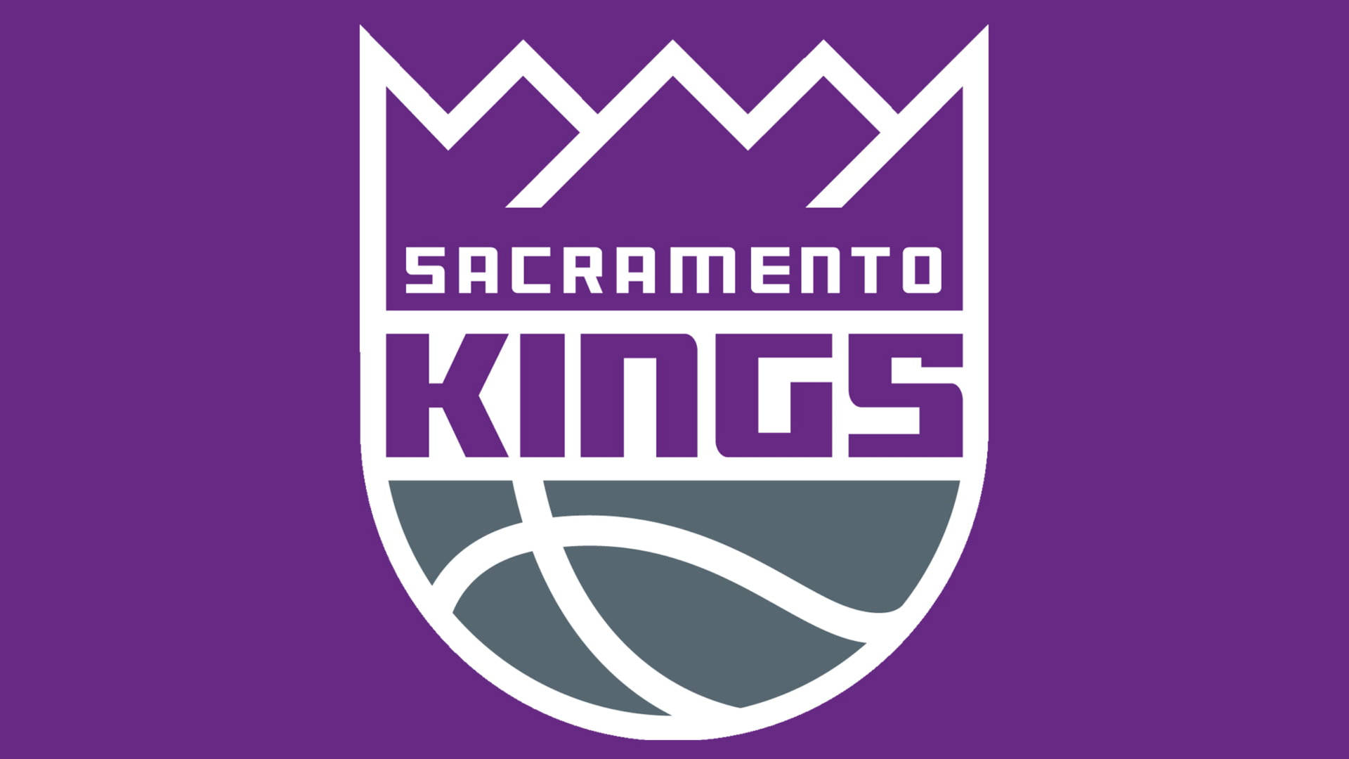 Minimalist Sacramento Kings Logo On Violet Background