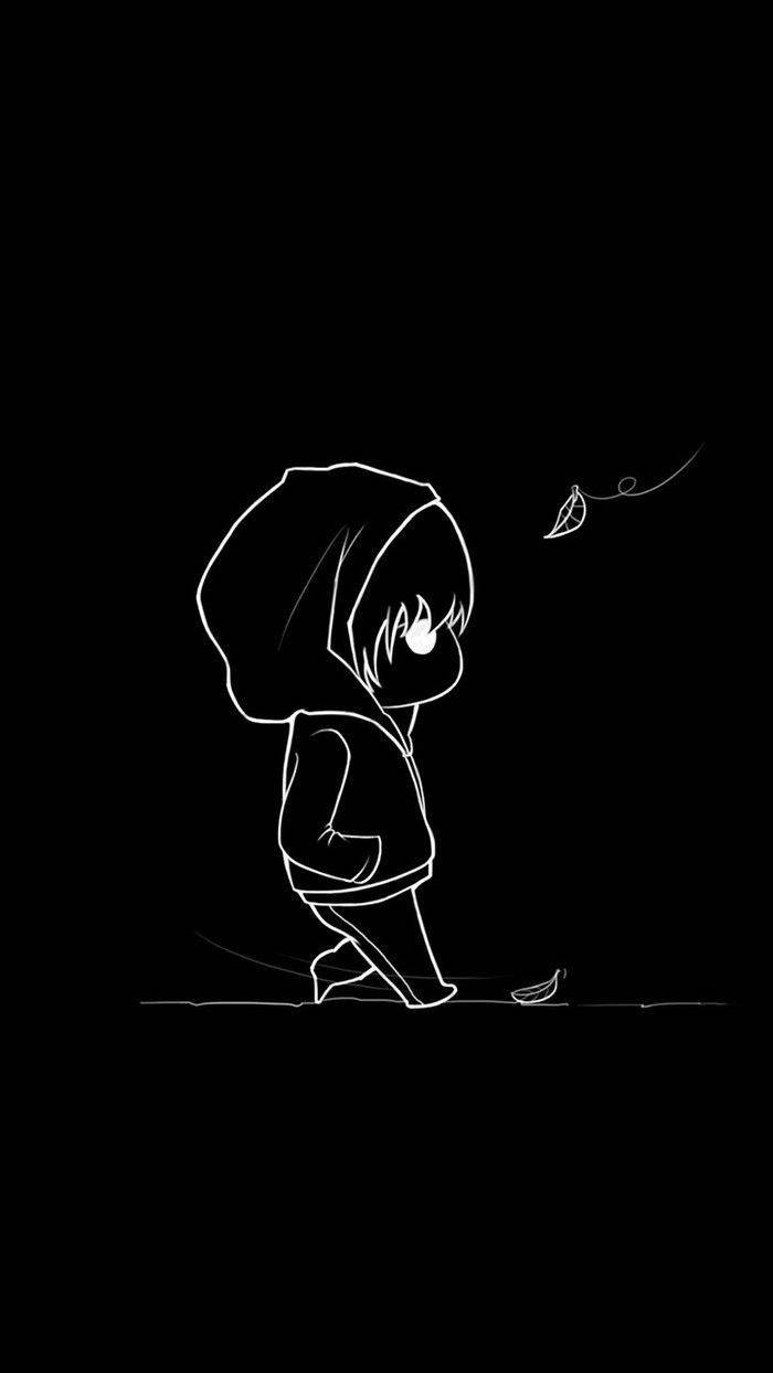 Minimalist Sad Boy Anime Background