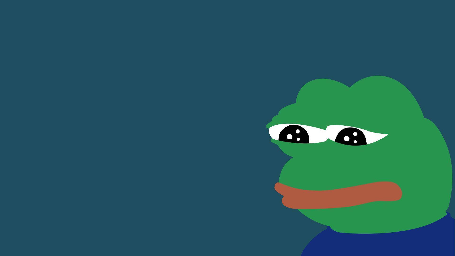 Minimalist Sad Meme Pepe Background