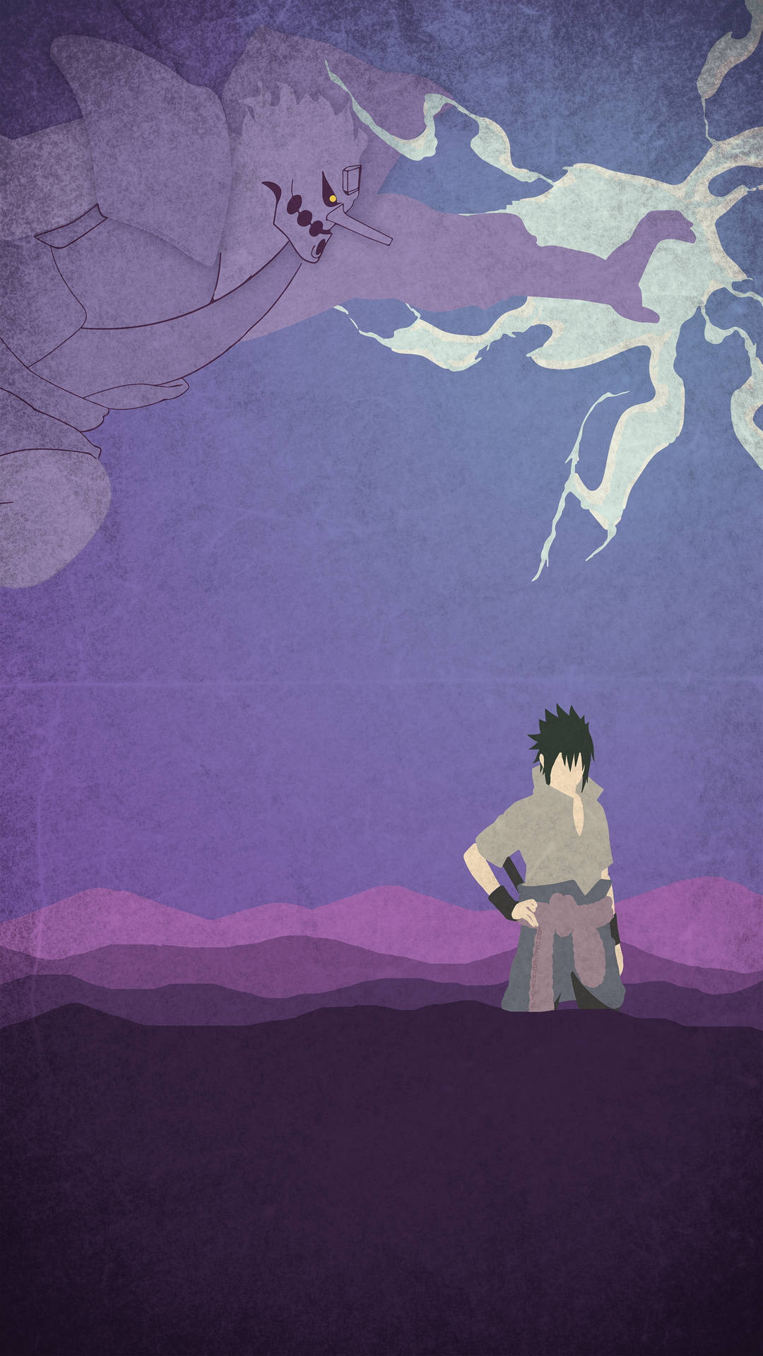 Minimalist Sasuke And Sasuke Susanoo Background