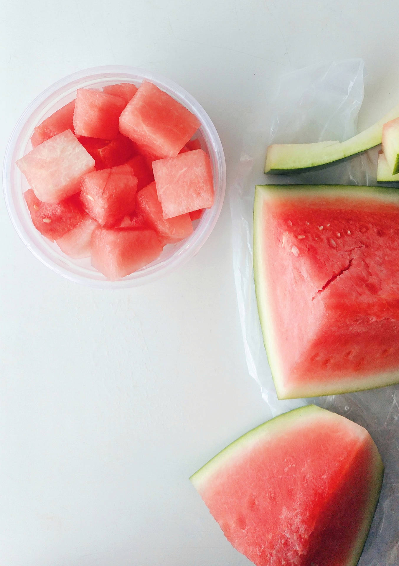 Minimalist Seedless Watermelon Background