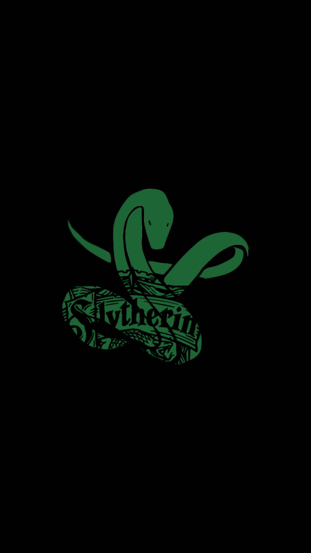 Minimalist Slytherin Snake Text Background