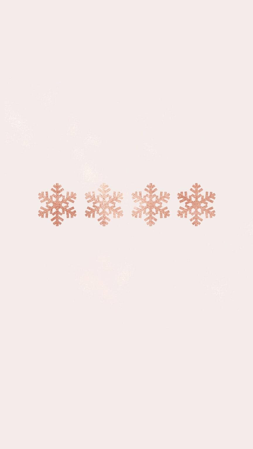 Minimalist Snowflakes Christmas Phone Background