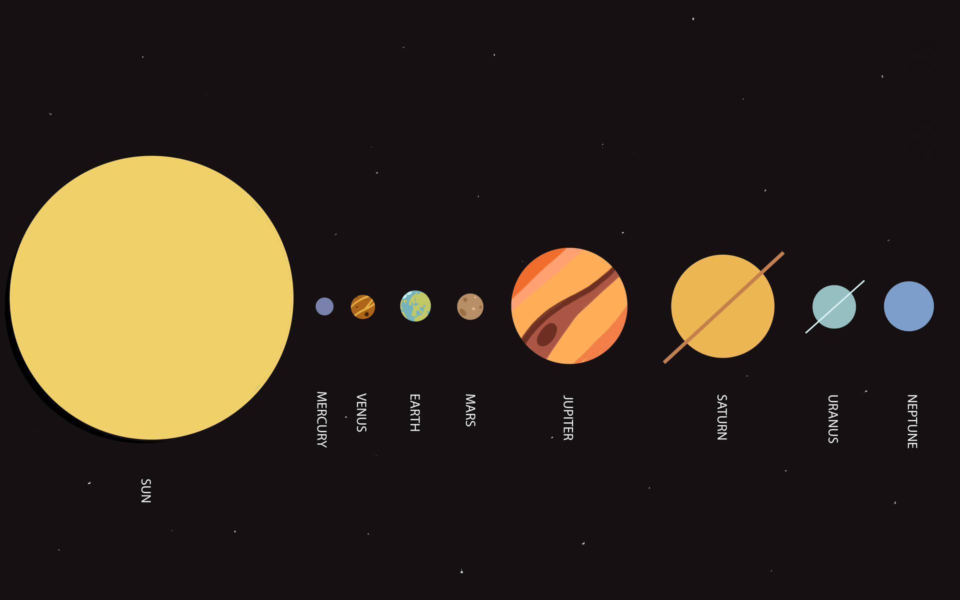 Minimalist Solar System Background