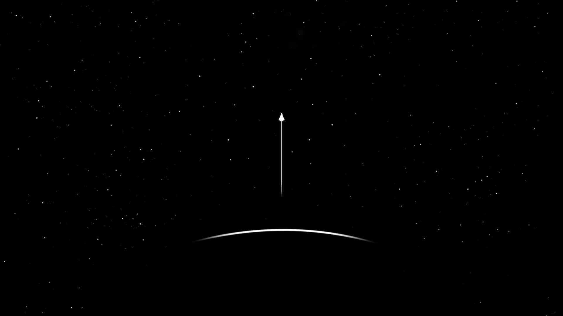 Minimalist Space In Blue Background