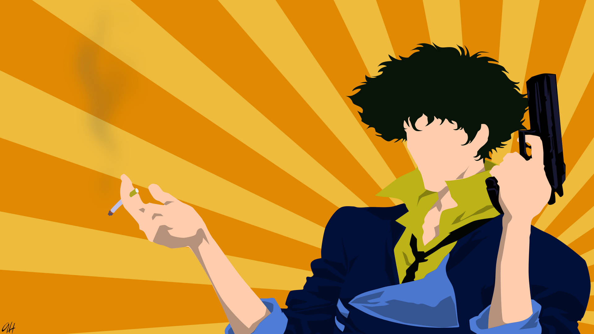 Minimalist Spike Cowboy Bebop Desktop Background