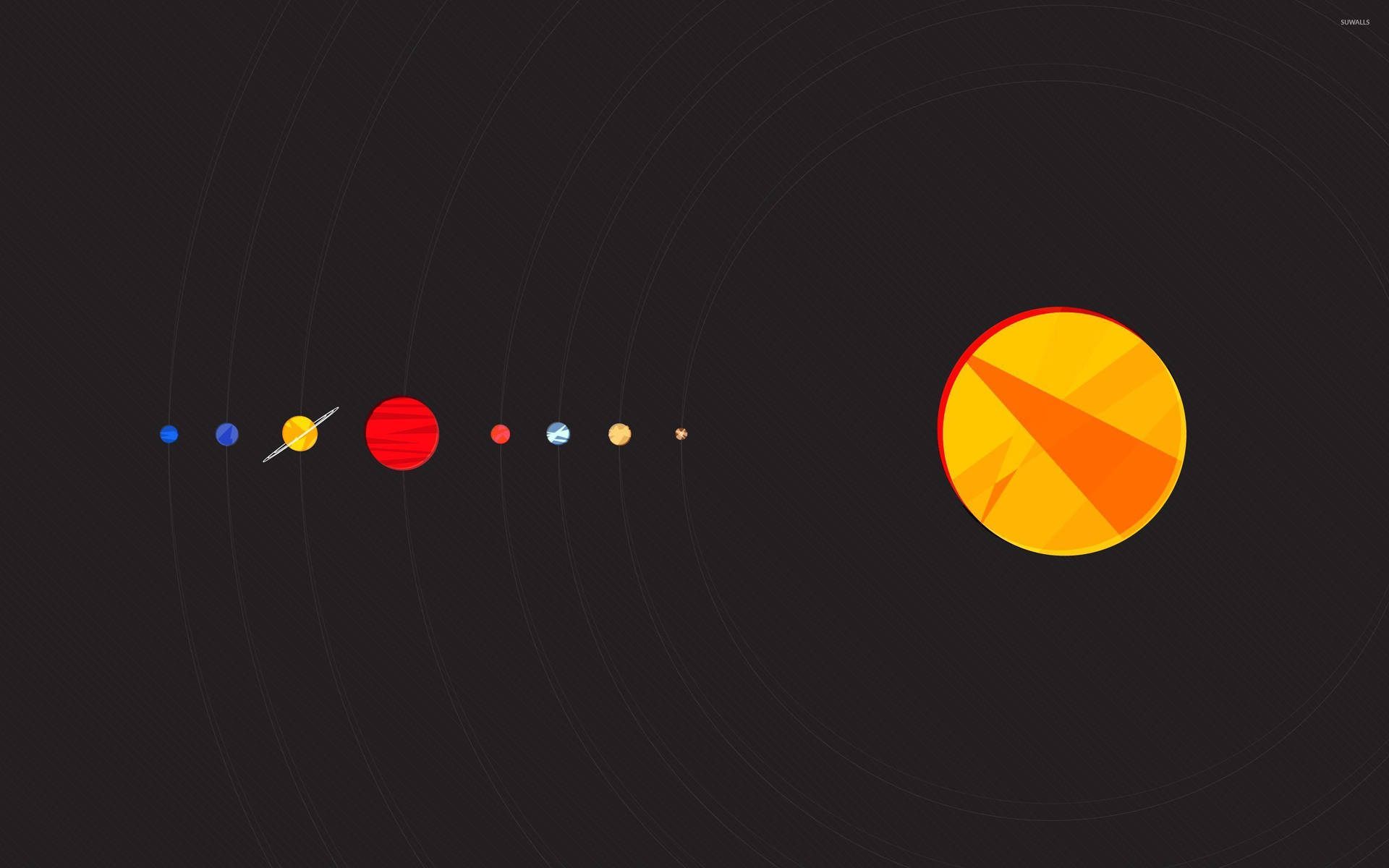 Minimalist Style Solar System Background