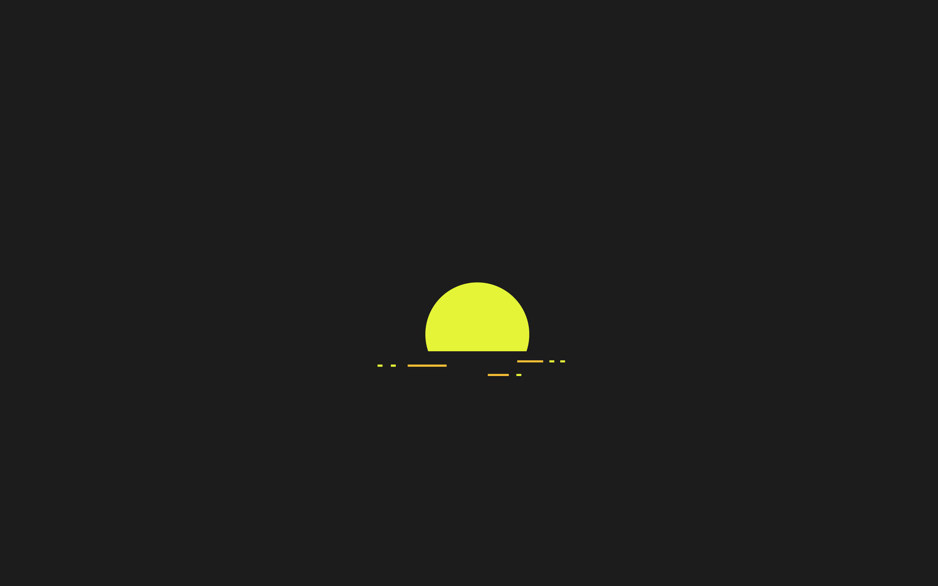 Minimalist Sunset Laptop Screen Art