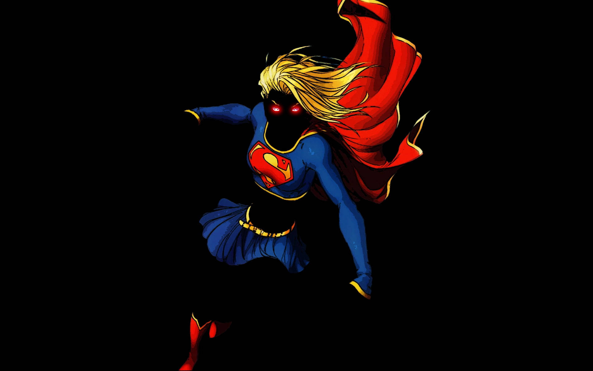 Minimalist Supergirl In Black