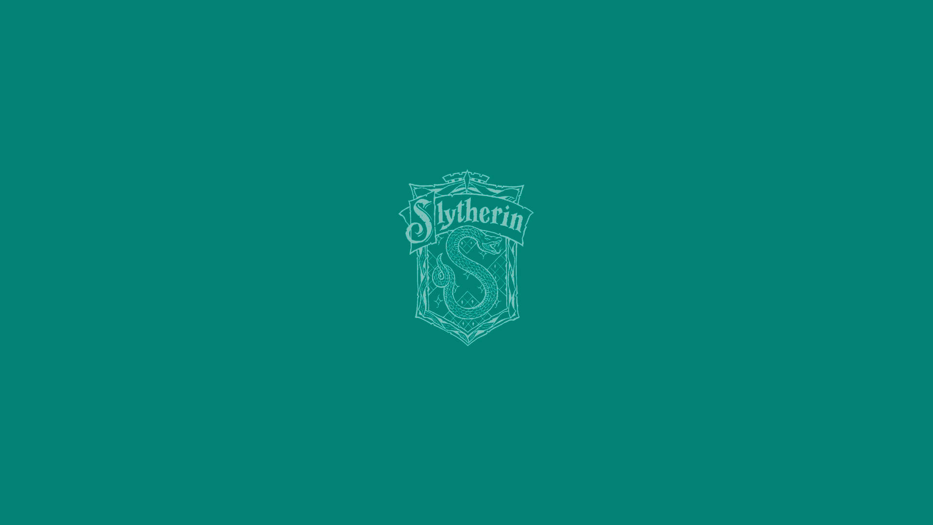 Minimalist Teal Slytherin Logo Background