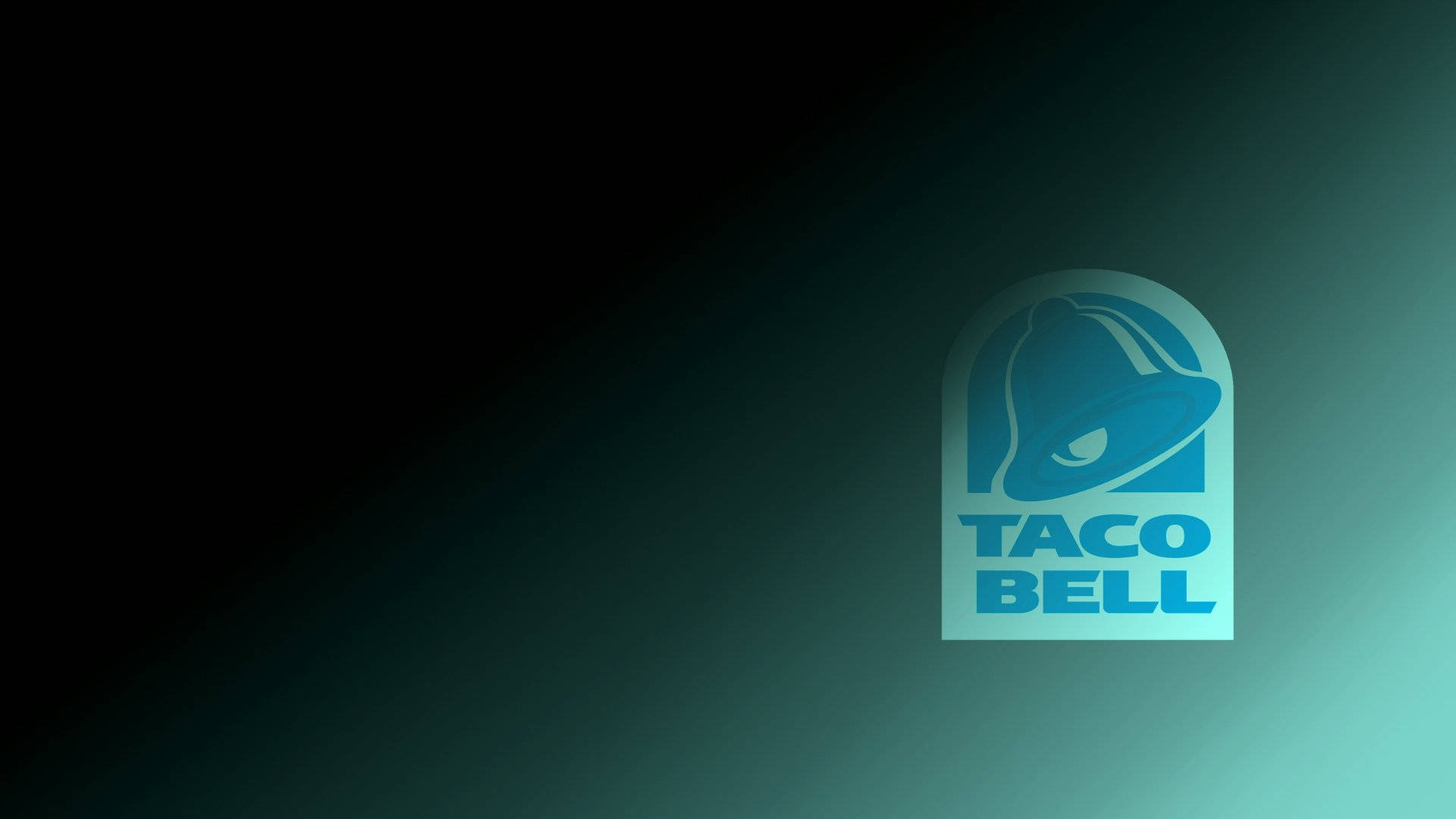 Minimalist Teal Taco Bell Background