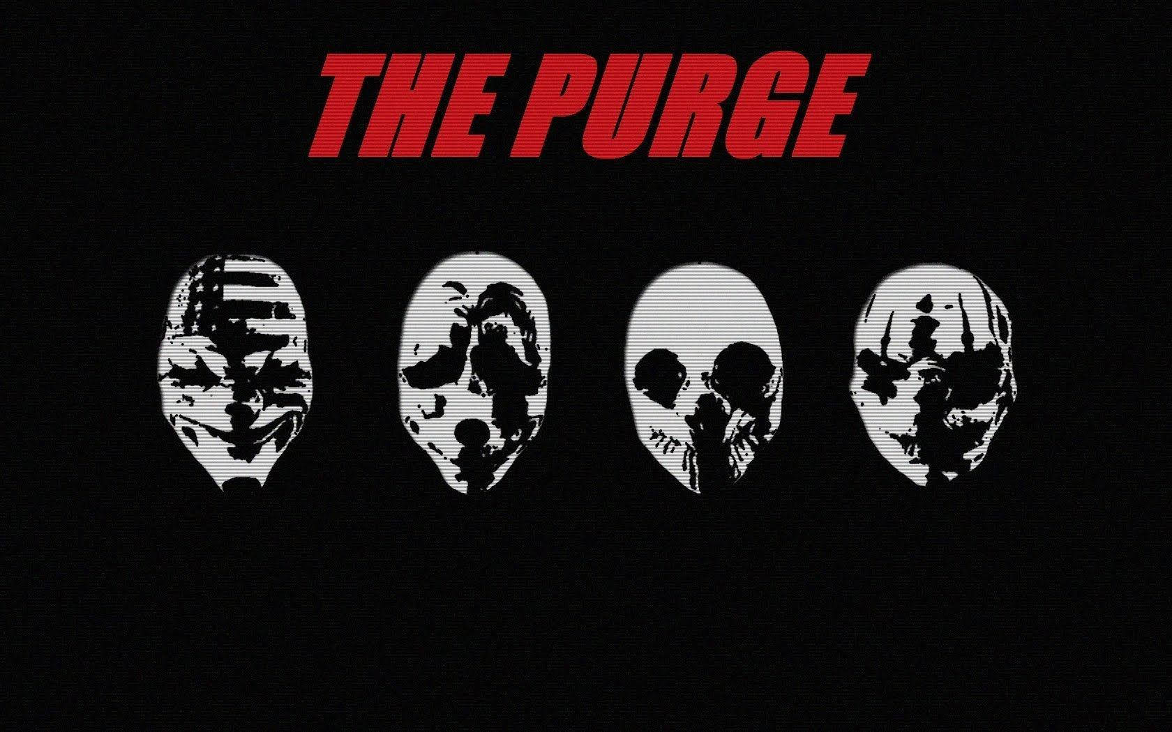 Minimalist The Purge Masks Side-by-side Background