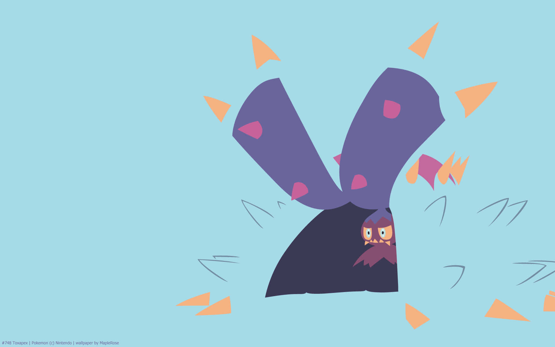 Minimalist Toxapex Desktop Background