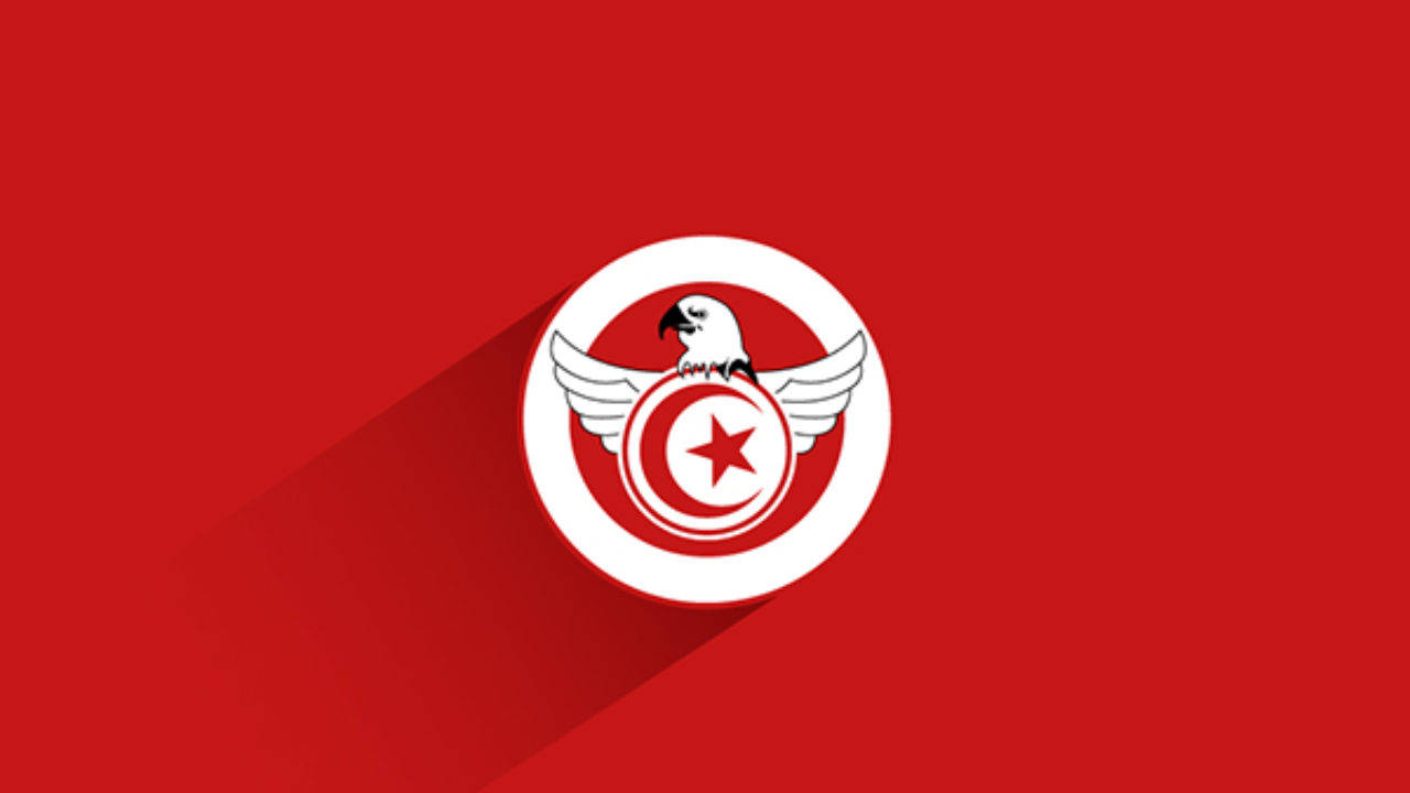 Minimalist Tunisia National Football Team Logo Background