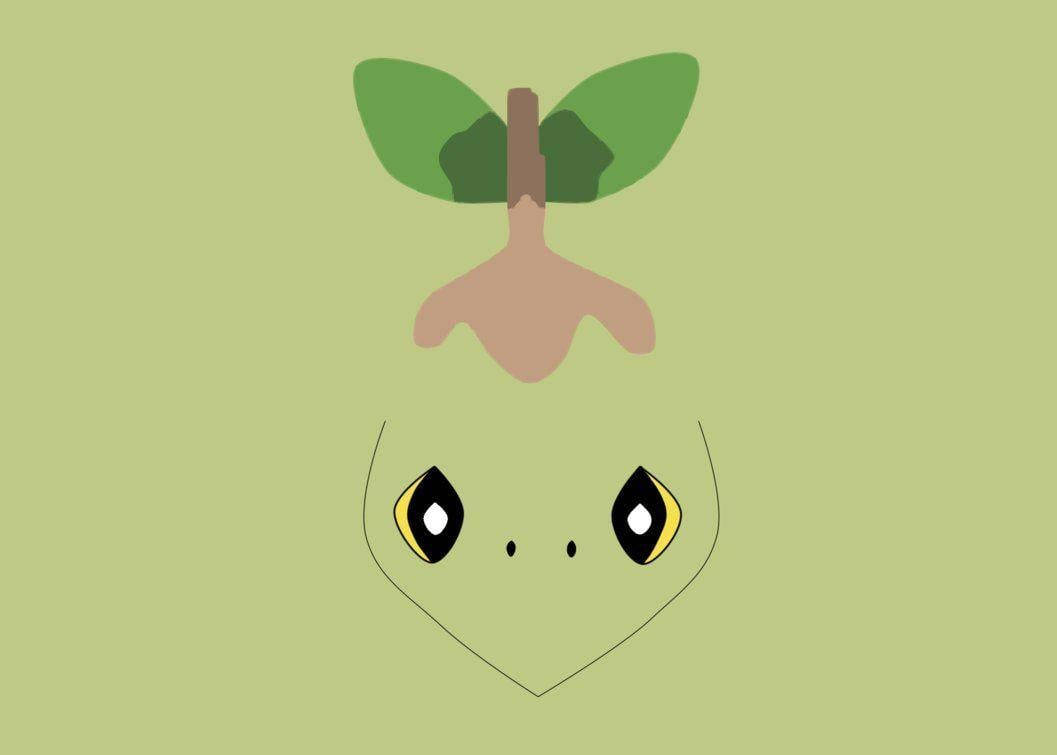 Minimalist Turtwig Head Background