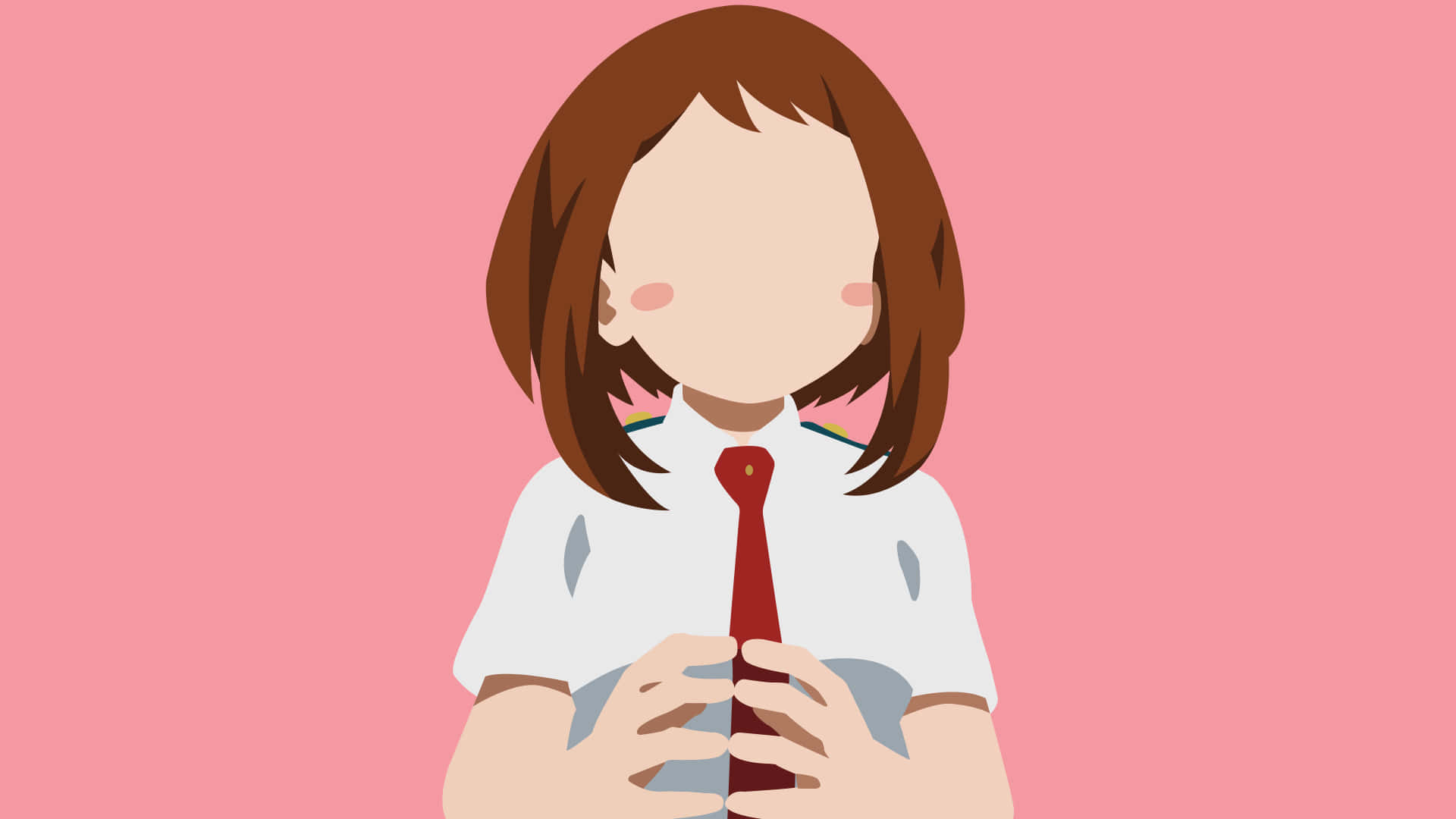 Minimalist Uraraka Aesthetic Background