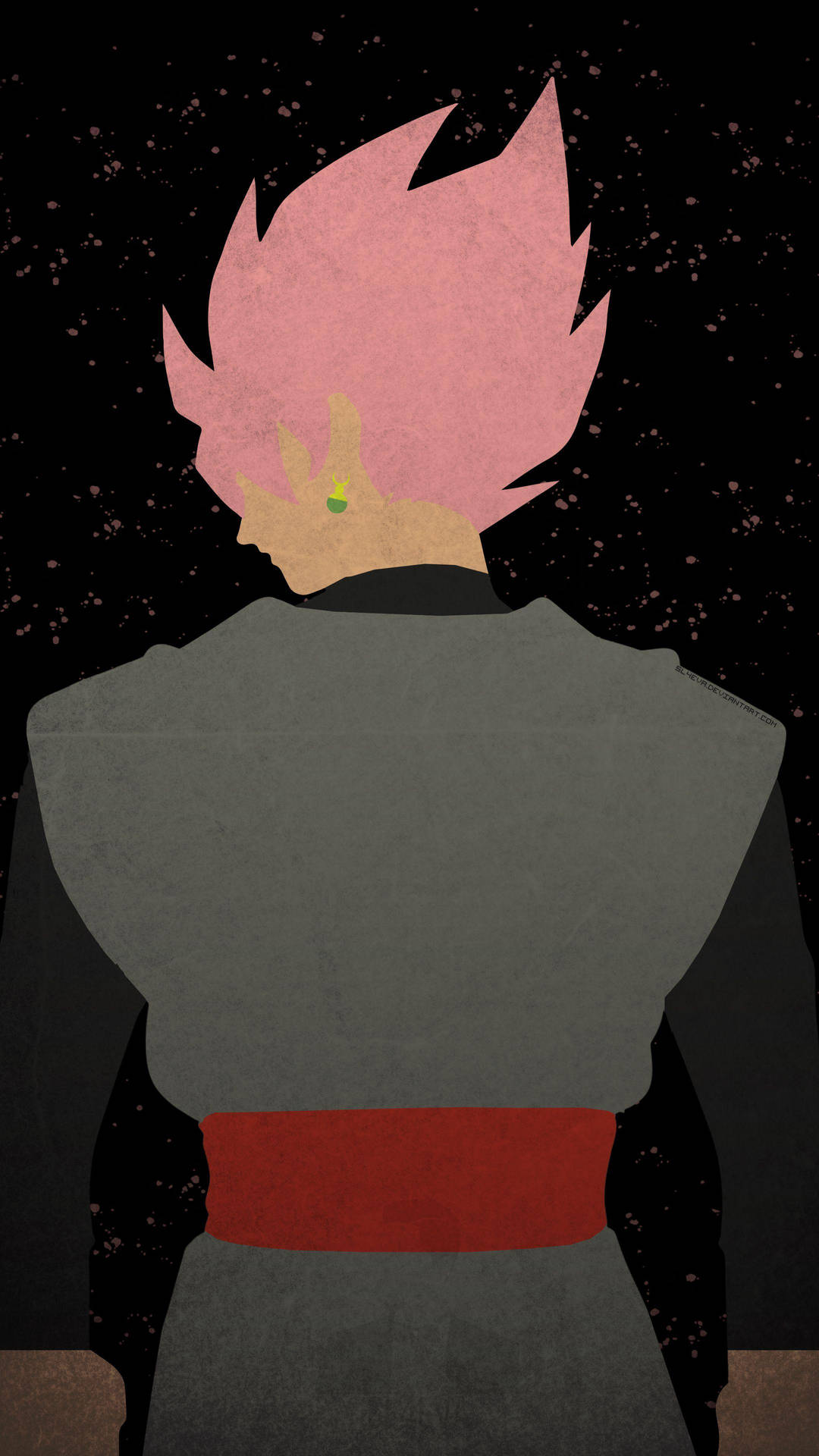 Minimalist Vector Art Of Black Goku Phone