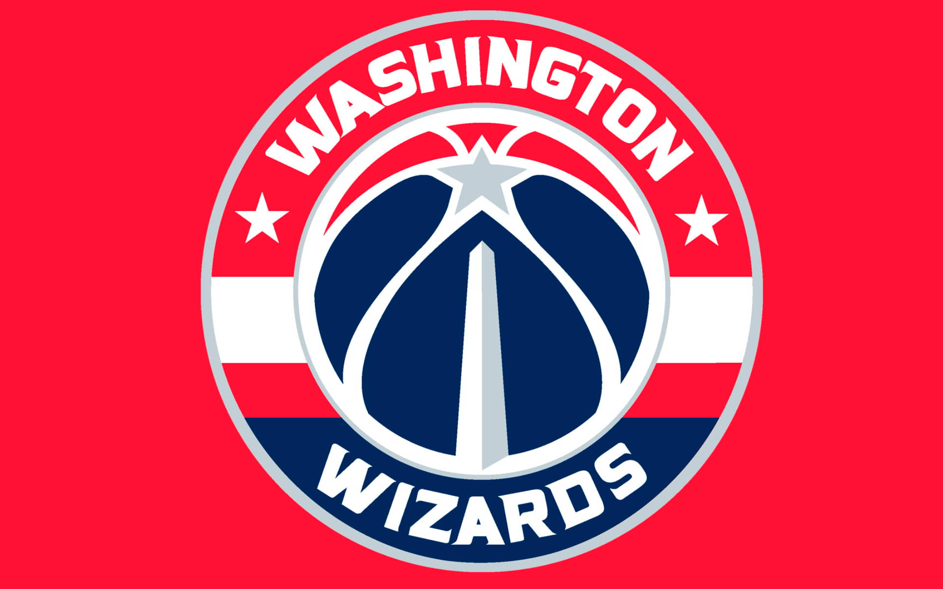 Minimalist Washington Wizards Emblem In Red Background