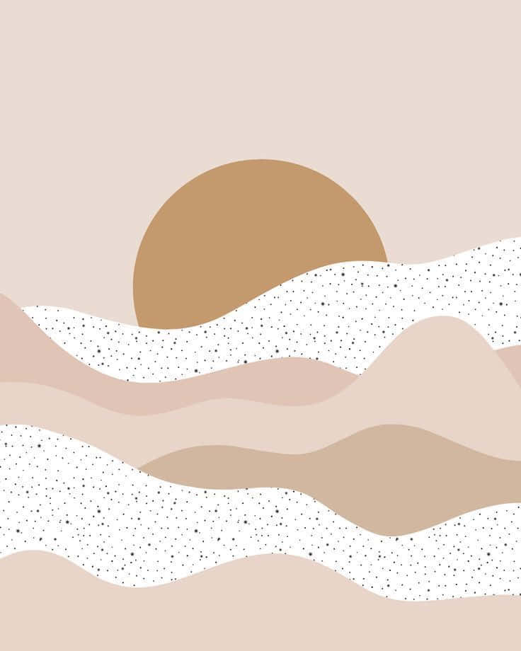 Minimalist Waves And Sunset Neutral Colors