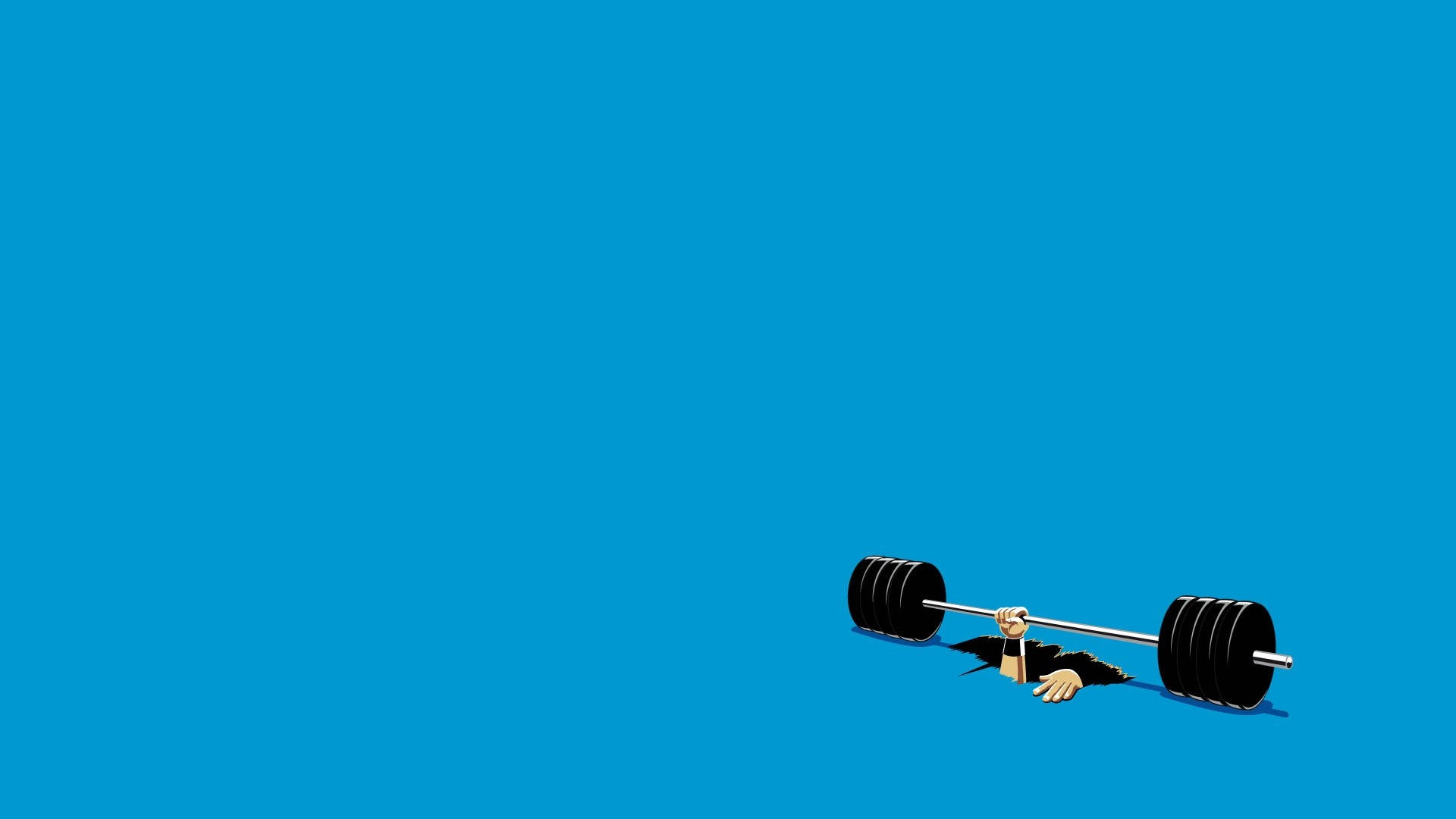 Minimalist Weight Lifting Art Background