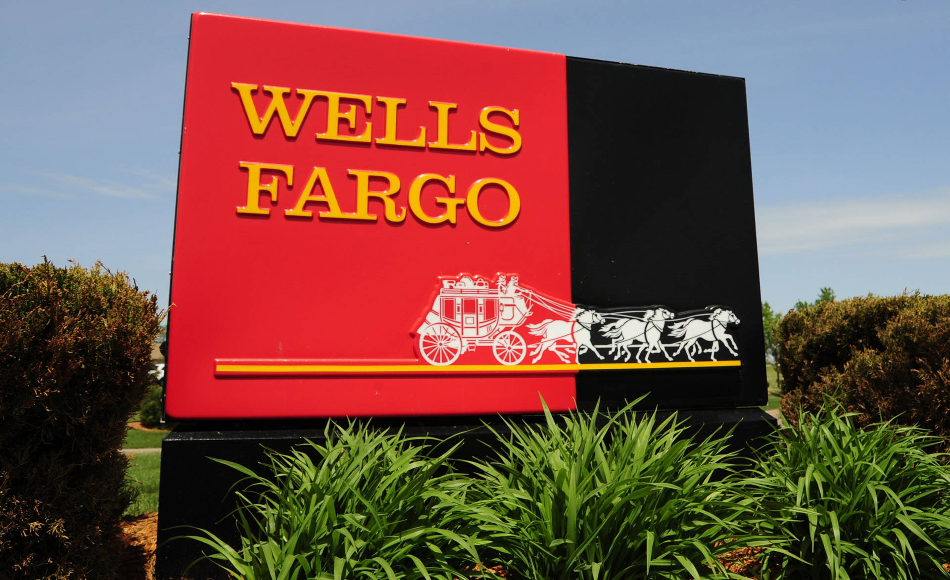 Minimalist Wells Fargo Huge Sign Background