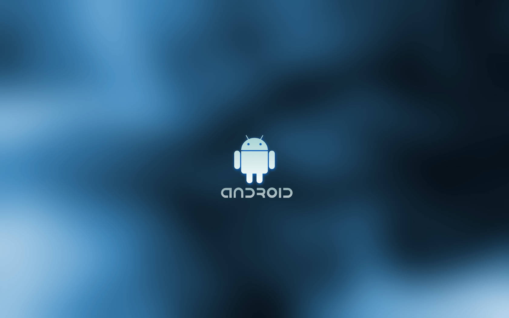 Minimalist White Android Logo Background