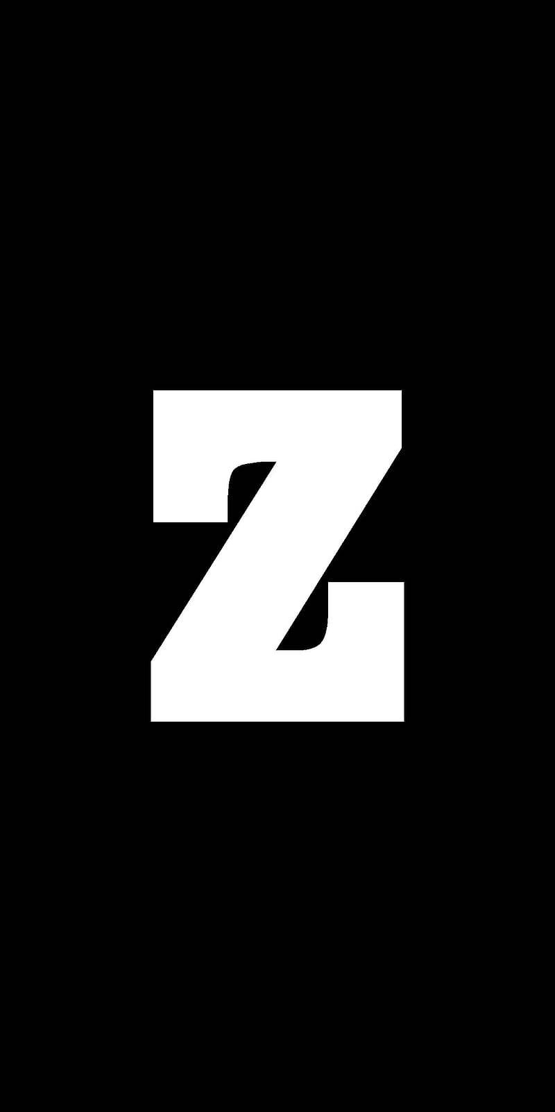 Minimalist White Letter Z Background