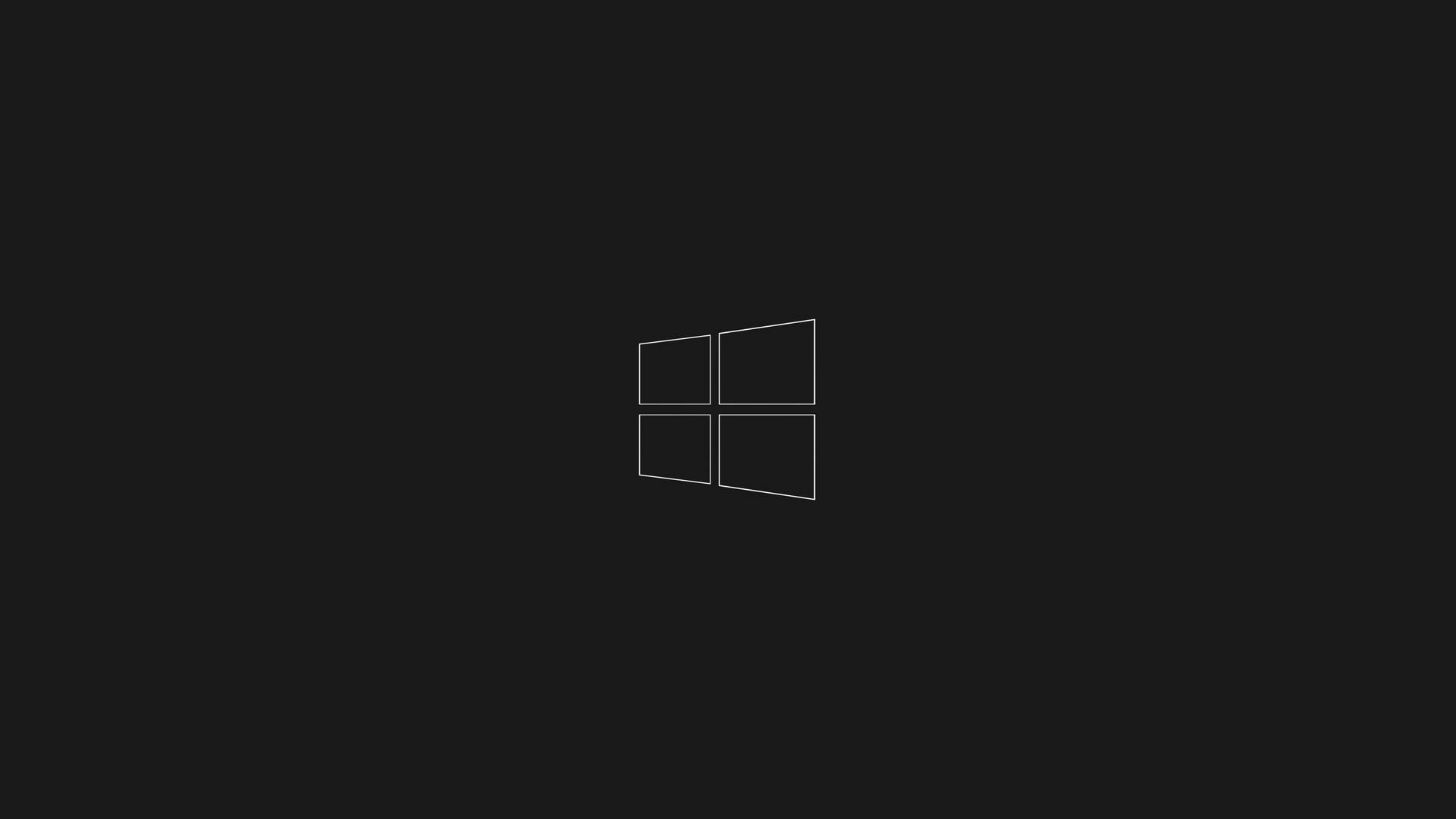 Minimalist Windows 10 Hd Black Logo Background