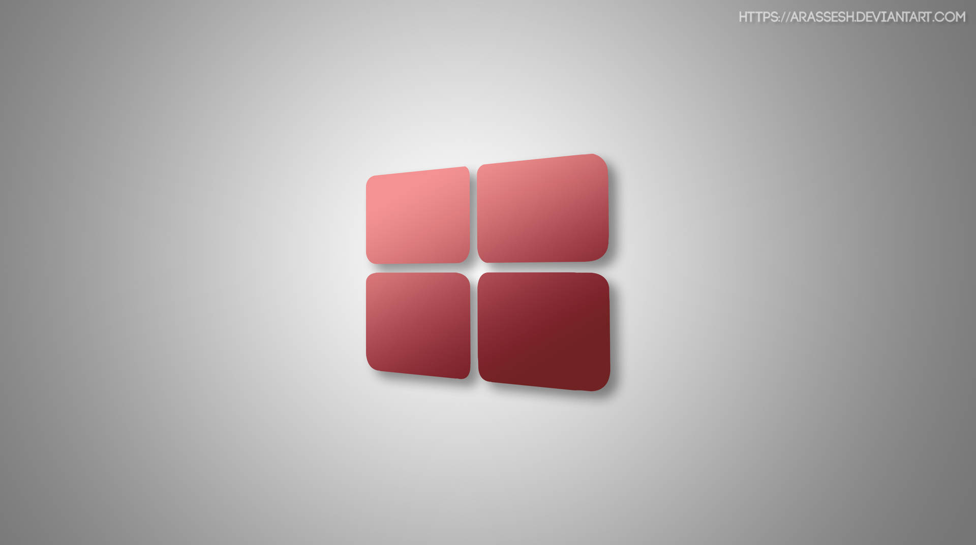Minimalist Windows 10 Hd Red Logo Background
