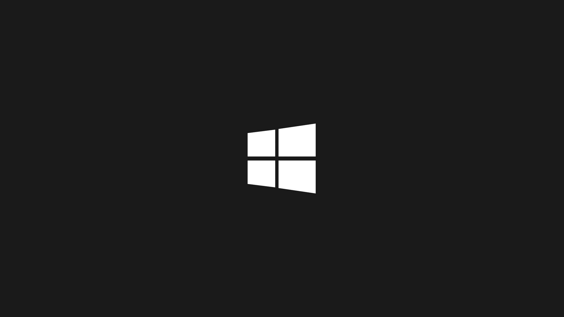 Minimalist Windows 10 Hd White Logo Background