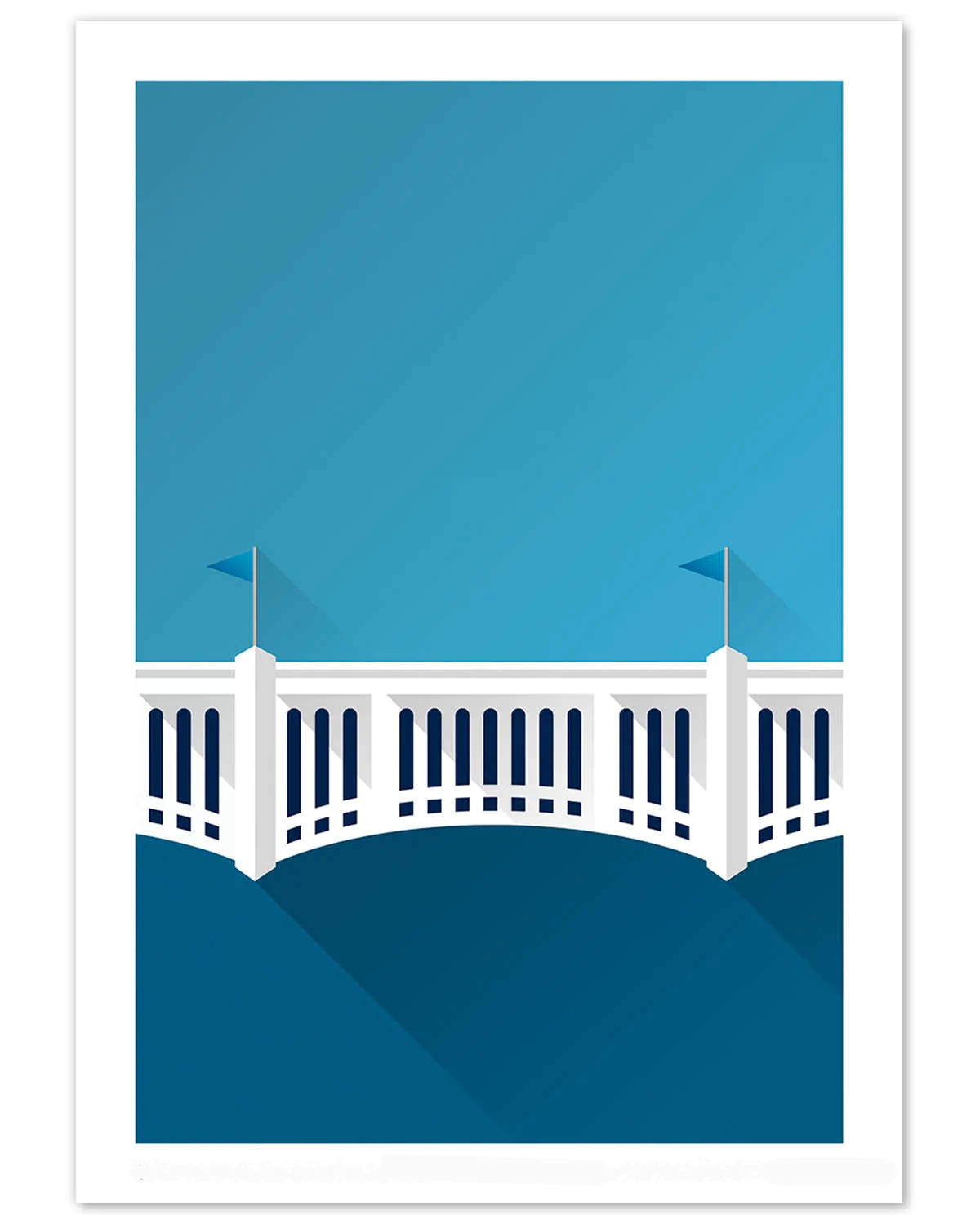 Minimalist Yankee Stadium Art Background