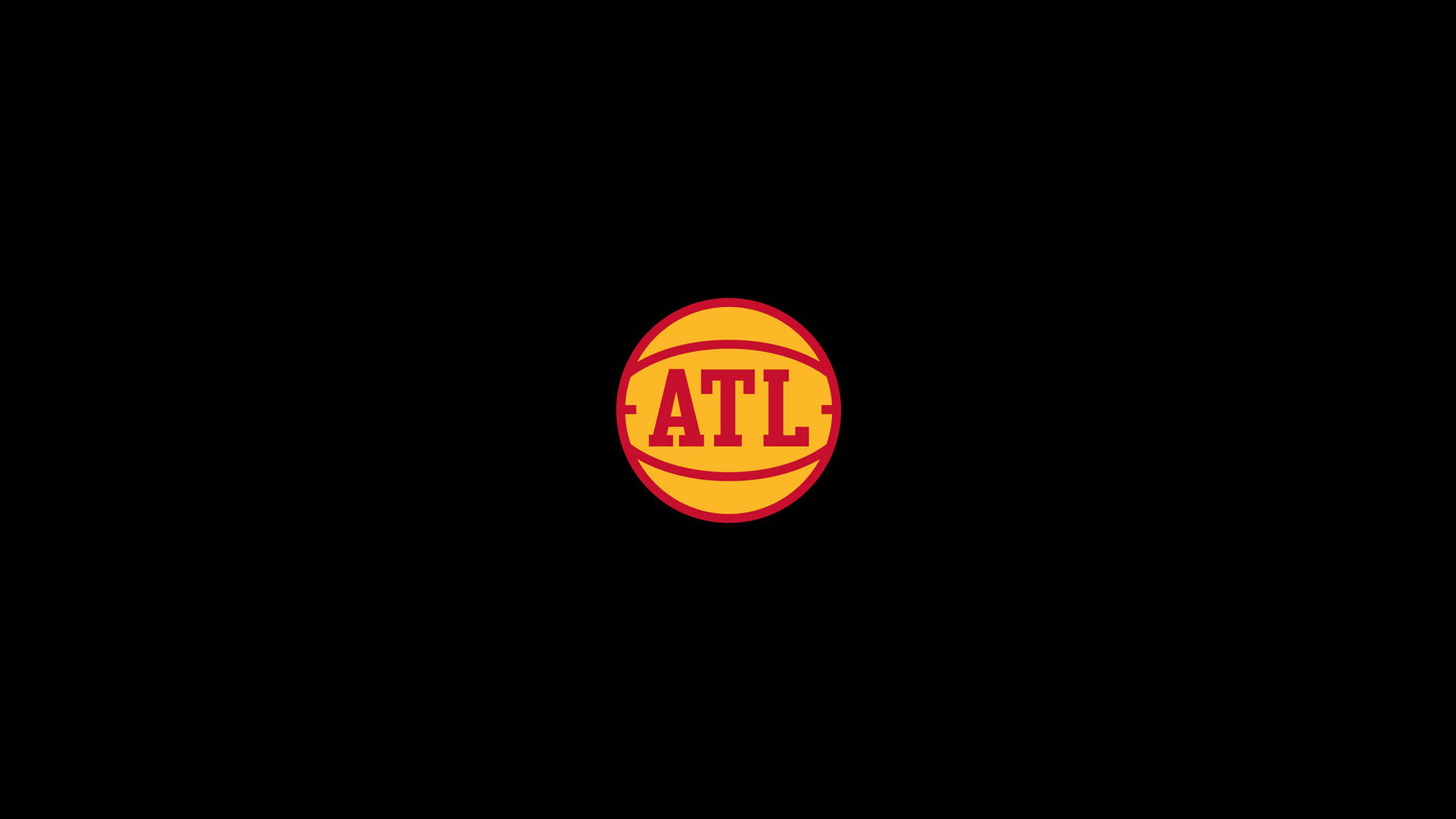 Minimalist Yellow Atlanta Hawks Background