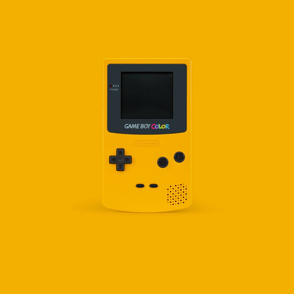 Minimalist Yellow Game Boy Color Background
