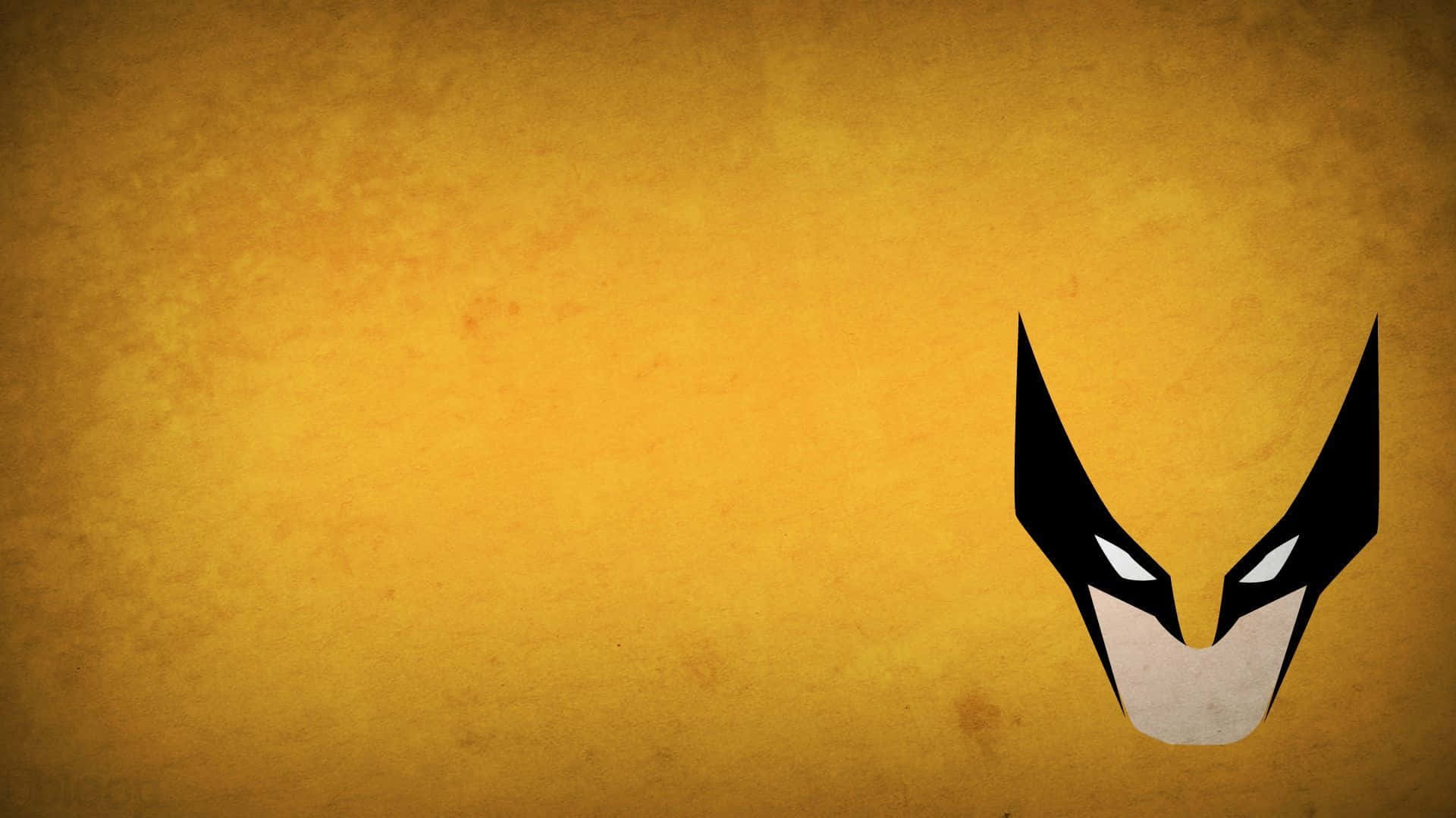 Minimalist Yellow Wolverine Vector Hd Background