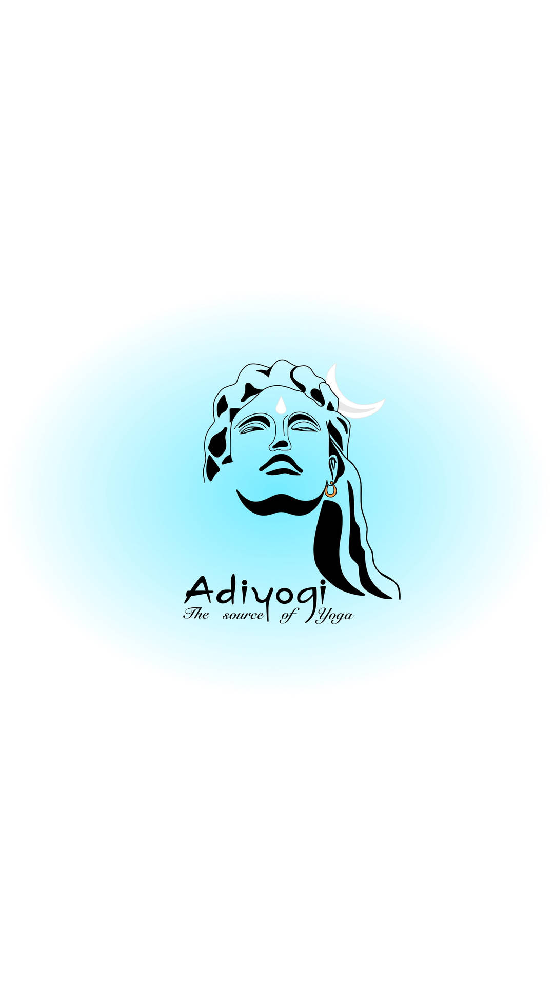 Minimalistic Adiyogi Shiva Illustration Background