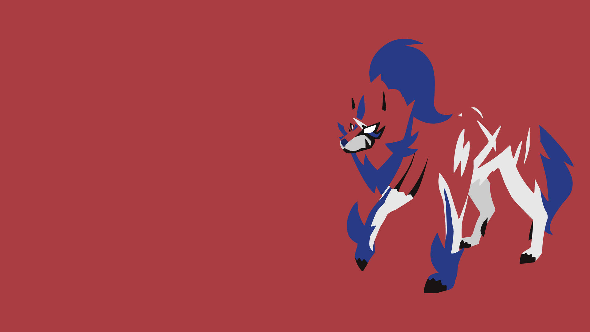 Minimalistic Artwork Of Zamazenta, The Legendary Pokémon Background