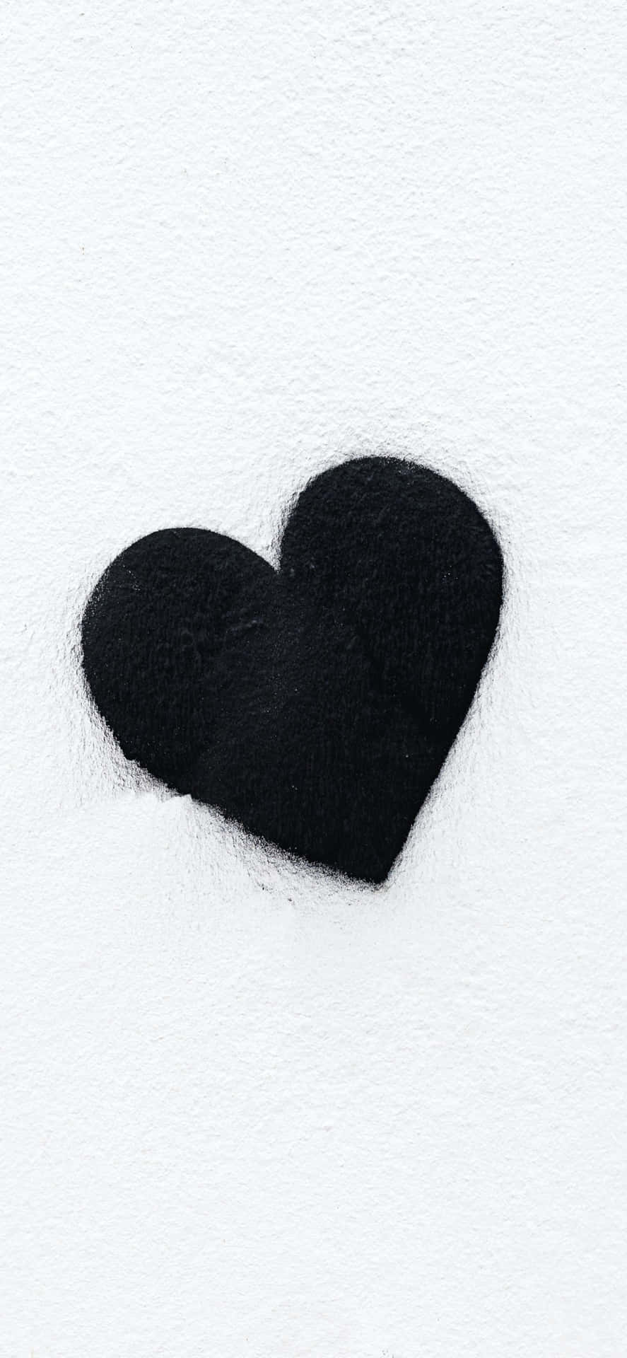 Minimalistic Black Heart Iphone Background