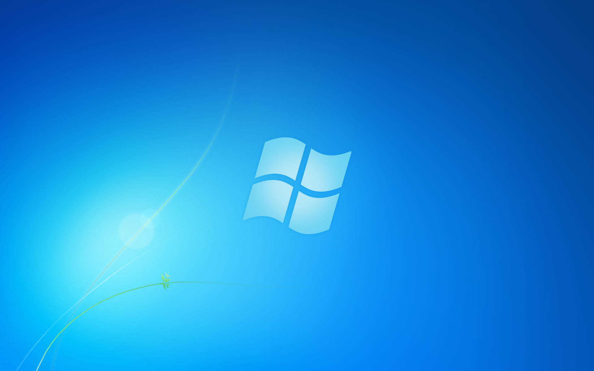 Minimalistic Blue Windows 7 Screen Background