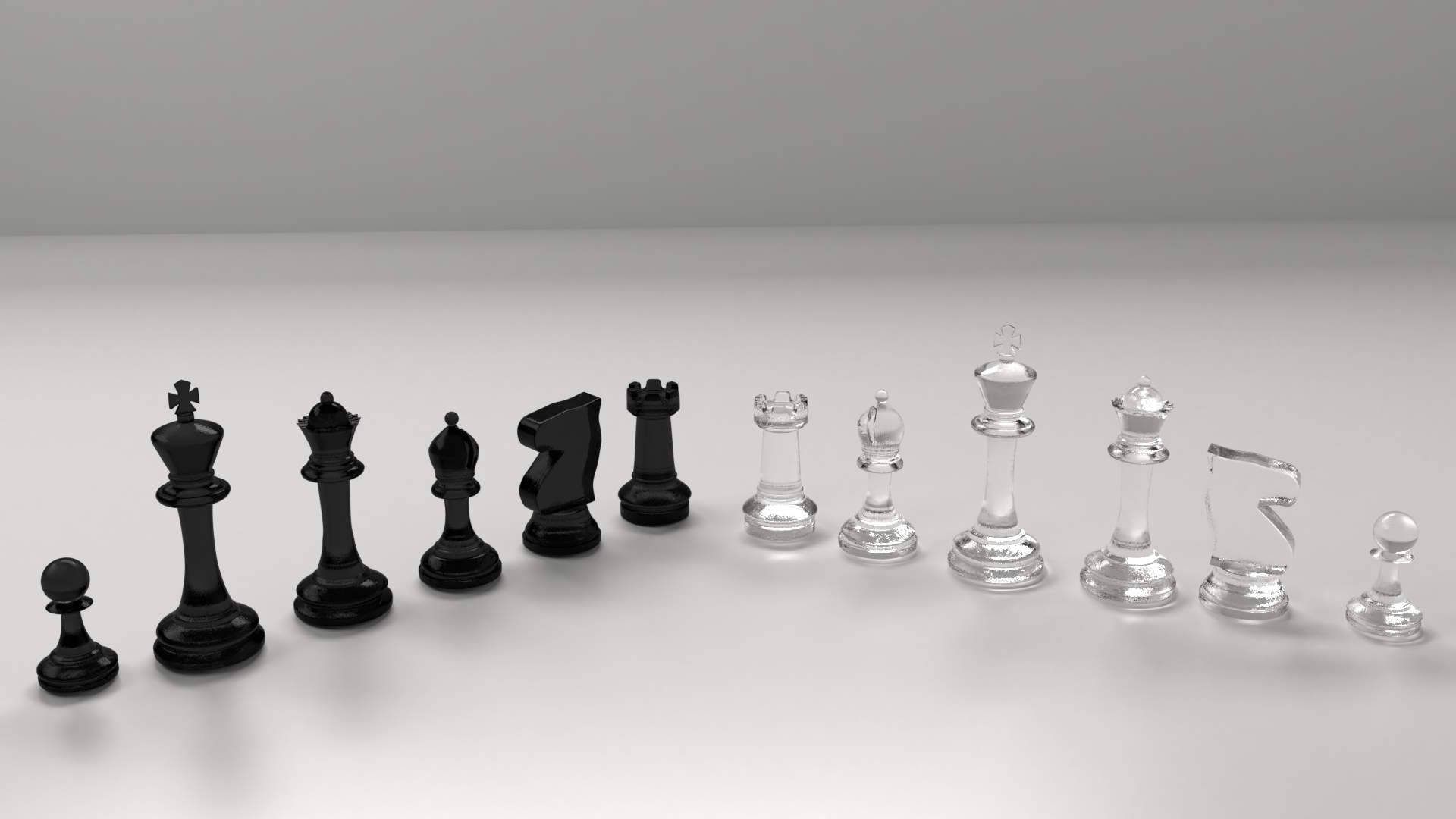 Minimalistic Clear Chess Pieces Background
