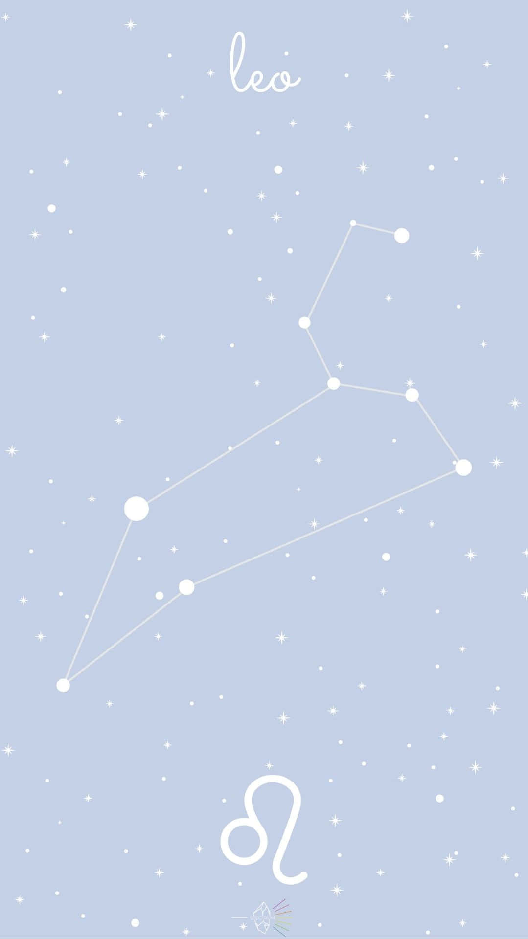 Minimalistic Leo Zodiac Sign And Constellation Background